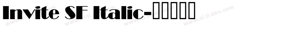 Invite SF Italic字体转换